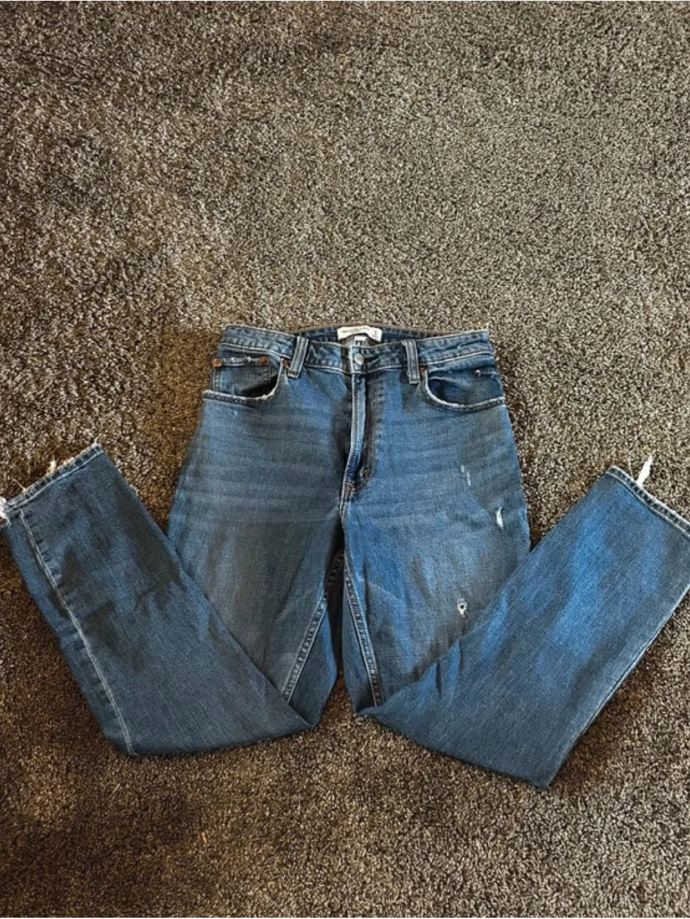 Abercrombie & Fitch Blue Denim Skinny High Rise Jeans